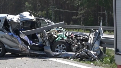 Ostrów Mazowiecka - Na autostradzie A2 między Nowym Tomyślem a Trzcielem doszło 