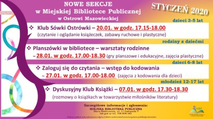 Ostrów Mazowiecka - W Miejskiej Bibliotece Publicznej od nowego roku powstają no