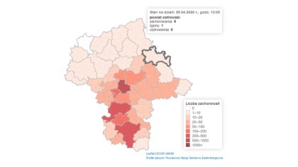 Ostrów Mazowiecka - Urząd Marszałkowski udostępnił interaktywną mapę zakażeń kor