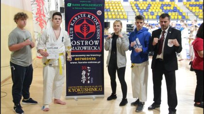 Ostrów Mazowiecka - Zawodnik ostrowskiego klubu karate Kacper Frączyk w kategori