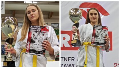 Ostrów Mazowiecka - Zofia Perzan reprezentująca Brokowski Klub Karate Kyokushina