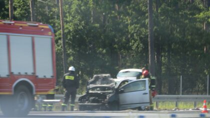 Ostrów Mazowiecka - Do pożaru samochodu doszło 16 sierpnia około godz 11.00 na d