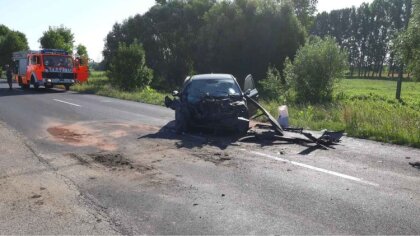 Ostrów Mazowiecka - Do zdarzenia samochodu osobowego z ciężarówką doszło na tere