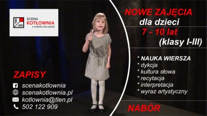 Ostrów Mazowiecka - Teatr Scena Kotłownia wprowadza nowe zajęcia dla najmłodszyc