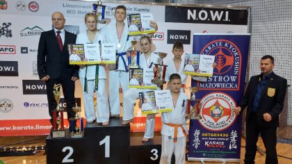 Ostrów Mazowiecka - Pięciu przedstawicieli Ostrowskiego Klubu Karate Kyokushinka