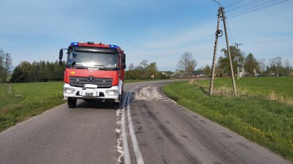 Ostrów Mazowiecka - Strażacy z OSP w Zarębach Kościelnych zostali wezwani do usu