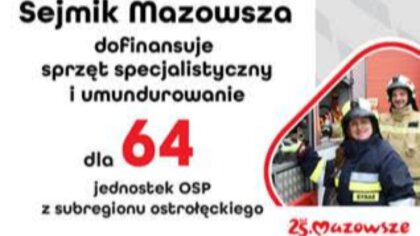 Ostrów Mazowiecka - Ponad 4,4 mln zł z budżetu województwa mazowieckiego trafi d