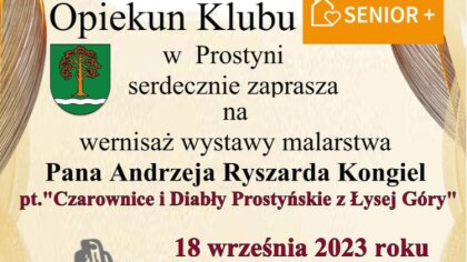 Ostrów Mazowiecka - Opiekun Klubu Senior+ w Prostyni serdecznie zaprasza na wern