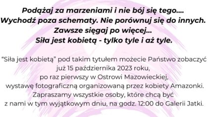 Ostrów Mazowiecka - Październik Miesiąc Świadomości Raka Piersi. Jest do doskona