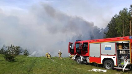 Ostrów Mazowiecka - Do pożaru doszło w sąsiednim powiecie, w gminie Sadowne. Ze 