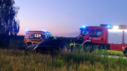 Ostrów Mazowiecka - Jednostka straży pożarnej została zaalarmowana o wypadku dro