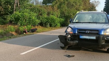 Ostrów Mazowiecka - Policja bada okoliczności poważnego wypadku z udziałem motor