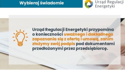 Ostrów Mazowiecka - Urząd Regulacji Energetyki (URE) zainicjował ogólnopolską ka