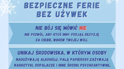 Ostrów Mazowiecka - 3 lutego 2025 r. rozpoczynają się ferie zimowe w naszym woje