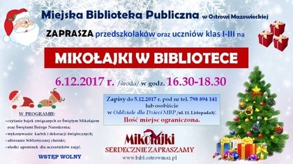 Ostrów Mazowiecka - Miejska Biblioteka Publiczna w Ostrowi Mazowieckiej zaprasza