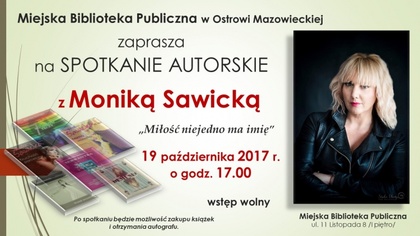 Ostrów Mazowiecka - Miejska Biblioteka Publiczna w Ostrowi Mazowieckiej zaprasza