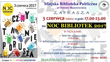 Ostrów Mazowiecka - Miejska Biblioteka Publiczna w Ostrowi Mazowieckiej zaprasza