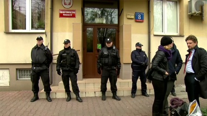 Ostrów Mazowiecka - Policja przesłuchiwała ekologów, którzy protestowali przed s