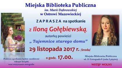 Ostrów Mazowiecka - Z autorką bestsellerowego 