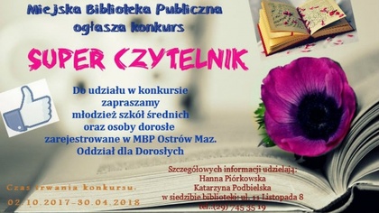 Ostrów Mazowiecka - Miejska Biblioteka Publiczna w Ostrowi Mazowieckiej zaprasza