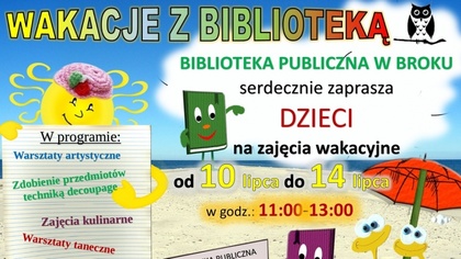 Ostrów Mazowiecka - Biblioteka Publiczna w Broku zaprasza dzieci na zajęcia waka