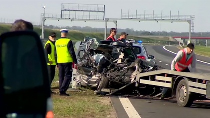 Ostrów Mazowiecka - Tragiczny wypadek na A1 na wysokości Woli Raciborskiej w woj